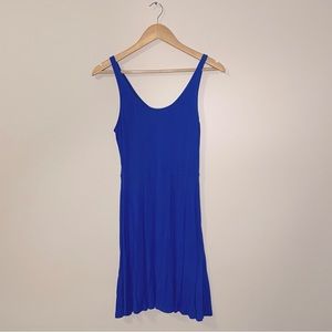 Express Bright Blue Scoop Neck Tank Dress Midi